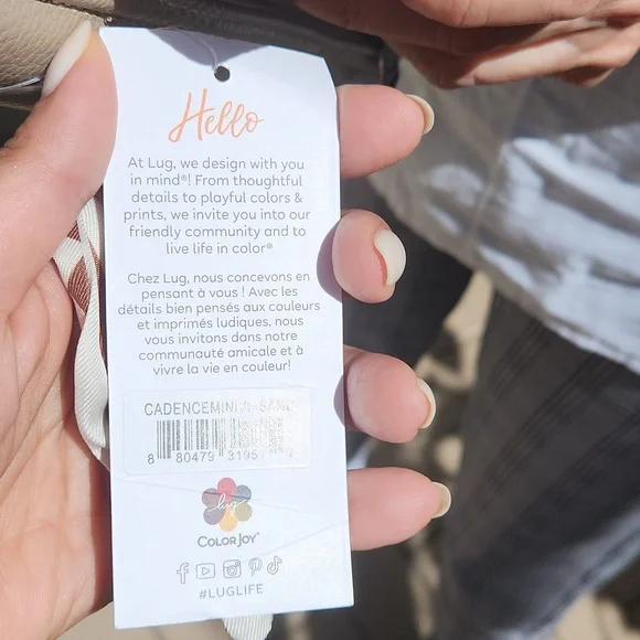 Lug Cream and Brown Clutch with Modern Geometric Free Twilly Mini Cadenece - Picture 5 of 5